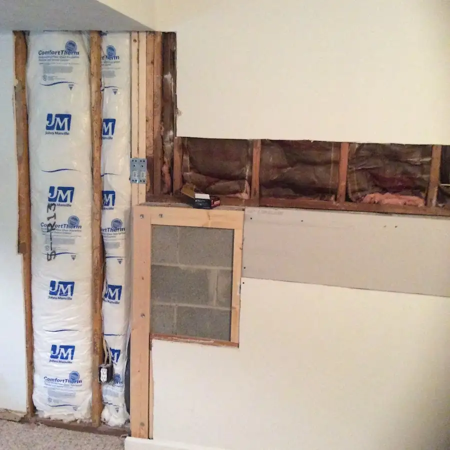 Wall insulation replacement during Contents Cleaning & Restoration in Dorr